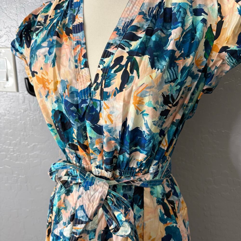 Ulla Johnson Ottilie Floral Cotton Midi-Dress, Delphinium, 6 - Picture 2 of 7